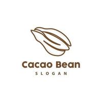 Clásico cacao logo, cacao Fruta planta logo, chocolate vector para panadería, resumen línea Arte chocolate diseño