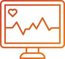 Heart Monitoring Icon Style vector