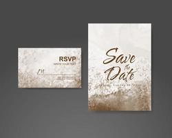 Wedding invitation with abstract watercolor background vector