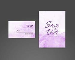 Wedding invitation with abstract watercolor background vector