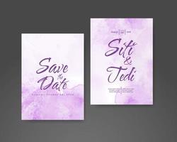 Wedding invitation with abstract watercolor background vector