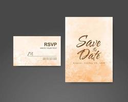 Wedding invitation with abstract watercolor background vector