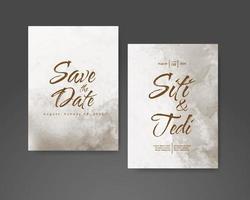 Wedding invitation with abstract watercolor background vector