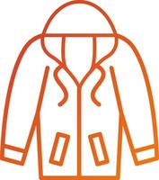 estilo de icono de sudadera con capucha vector