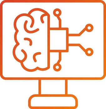 estilo de icono de informática vector