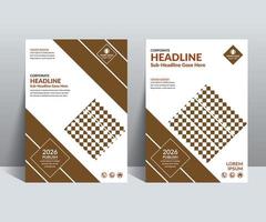 Bifold Brochure Template and Book Cover Design vector