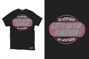 Typography t-shirt design template with grunge vector
