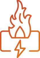 Fire Energy Icon Style vector