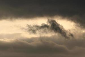 Stormy weather and dark clouds photo