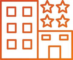 4 Star Hotel Icon Style vector