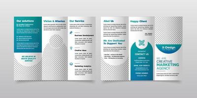 Corporate company profile brochure template design, Creative business trifold brochure template vector