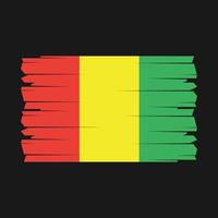 vector de pincel de bandera de guinea