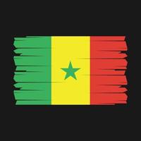 vector de pincel de bandera de senegal