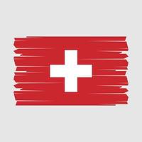 Switzerland Flag Brush Vector