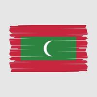 Maldives Flag Brush Vector