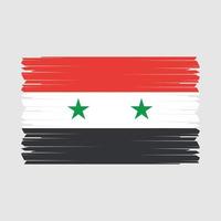 vector de pincel de bandera de siria