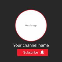 Subscribe, bell button . Red button subscribe to channel, vector