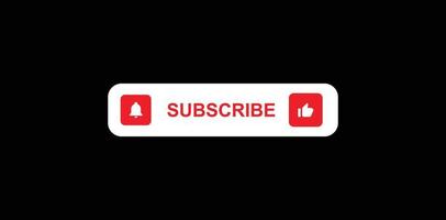 Youtube Channel Name Lower Third. Red Broadcast Banner for Video On Black Background. Vector Illustration