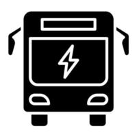 icono de vector de bus electrico