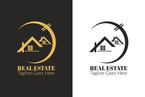 real-estate home logo vector