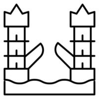 torre puente vector icono