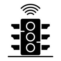 Smart Traffic Light vector icon