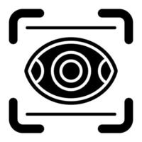 icono de vector de escáner ocular