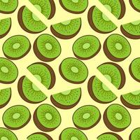 Vector pattern with kiwi. Seamless pattern with kiwi pattern.Healthy food concept with fruit print. Vector illustration.