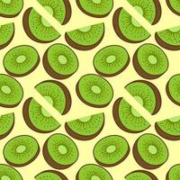 Vector pattern with kiwi. Seamless pattern with kiwi pattern.Healthy food concept with fruit print. Vector illustration.