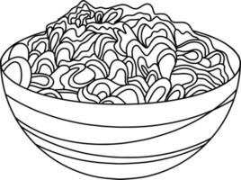 Noodle Lineart Illustrtion vector