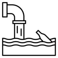 Water Pollution vector icon