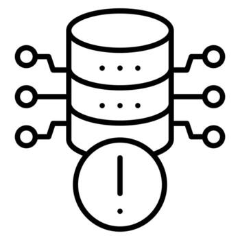 Database Alert vector icon