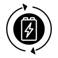 batería reciclaje vector icono