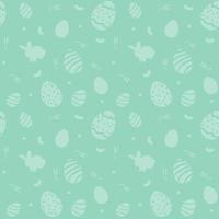 Easter seamless pattern with eggs and rabbit vector