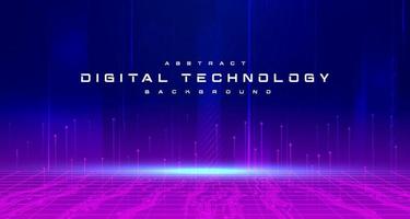 Digital technology metaverse neon blue pink background, cyber information, abstract speed connect communication, innovation future meta tech, internet network connection, Ai big data, illustration 3d vector