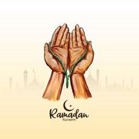 Ramadan Kareem Islamic religious elegant festival background vector