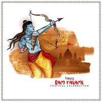 Happy Ram navami religious festival celebration background design vector