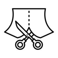 Cutting Clothes vector icon