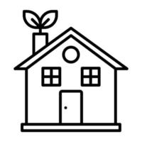 Eco House vector icon