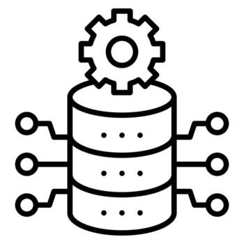 Database Vision vector icon