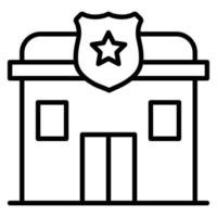 icono de vector de estación de policía