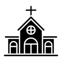 icono de vector de iglesia