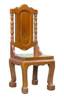 antique wood chair isolated on white with clipping path photo