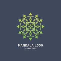 creative multicolor mandala logo vector