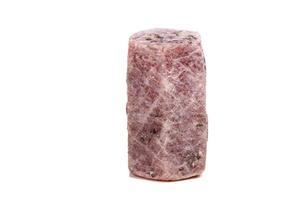 Macro mineral stone Ruby in the breed a white background photo