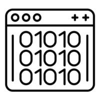 Binary vector icon