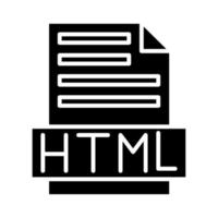 icono de vector de archivo html