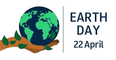Earth day. 22 April. Save the Earth. Ecology concept. Vector Illustration.