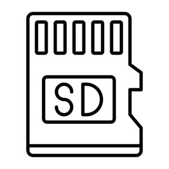 icono de vector de tarjeta sd