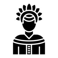 Native Indian vector icon